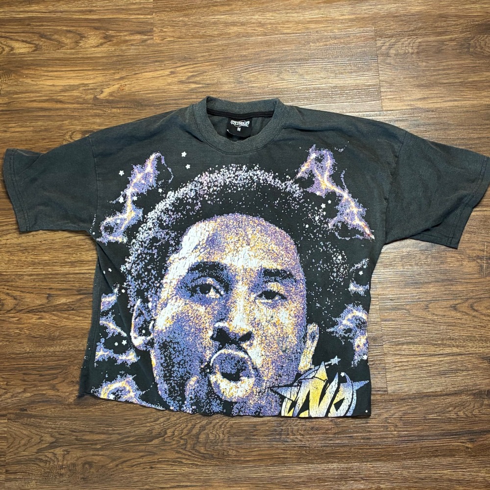 Neniom Kobe Bryant T Shirt World Tour Y2K Vintage Style Boxy Cropped Tee M